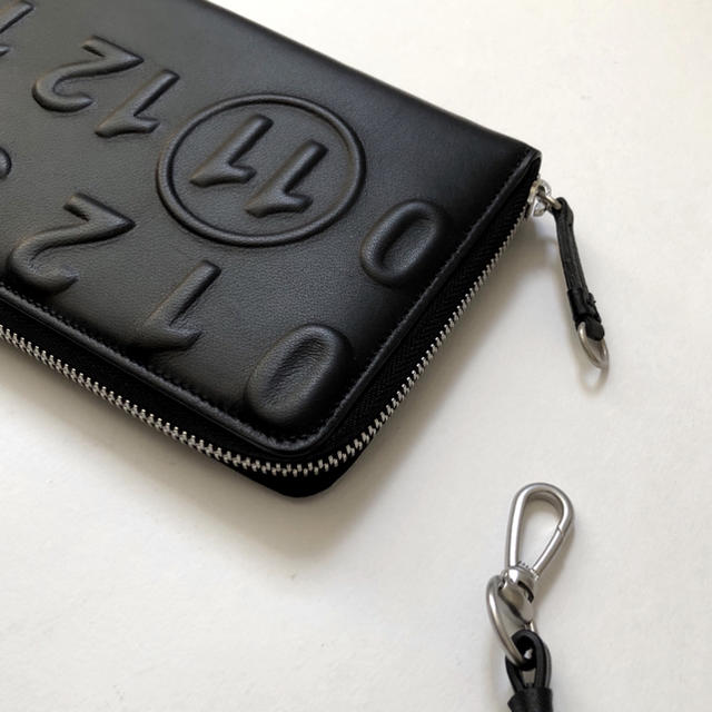 新品/ブラック メゾン マルジェラ カレンダーロゴ ウォレット 財布