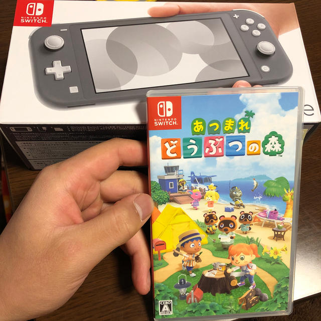 Nintendo Switch(ニンテンドースイッチ)のsui様　専用　Switch Liteグレー　どうぶつの森カセット エンタメ/ホビーのゲームソフト/ゲーム機本体(家庭用ゲーム機本体)の商品写真