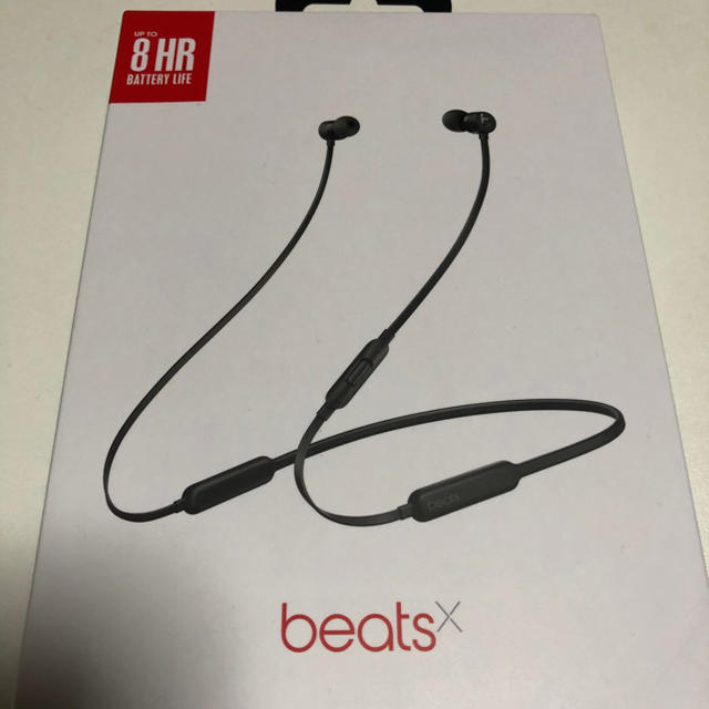 Beats by Dr Dre(ビーツバイドクタードレ)のbeatsX ブラック　美品 スマホ/家電/カメラのオーディオ機器(ヘッドフォン/イヤフォン)の商品写真