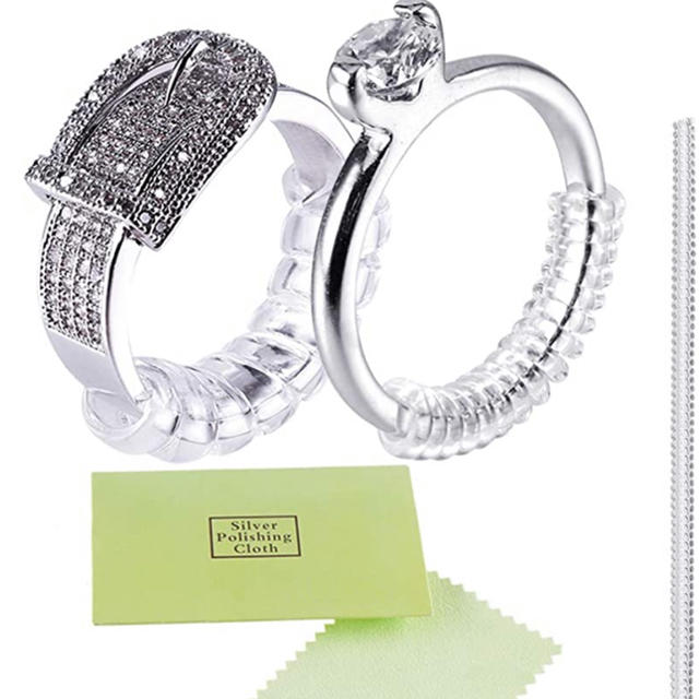 指輪 サイズ調節 リングアジャスター リングストッパー クロス布付き  レディースのファッション小物(その他)の商品写真