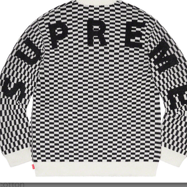 Supreme  Back Logo Sweater CHECERBOARD S