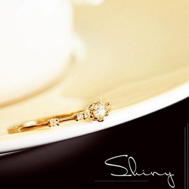 イエローゴールドスノーフレークリング レディースのアクセサリー(リング(指輪))の商品写真