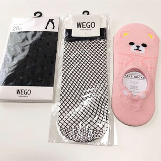 ウィゴー(WEGO)のWEGO タイツ　靴下セット　３点　レッグウェア　ファッション小物(ソックス)