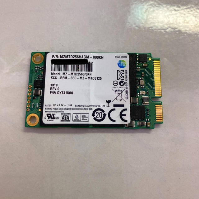 SAMSUNG製 MZMTD256HAGM 256GB SSD