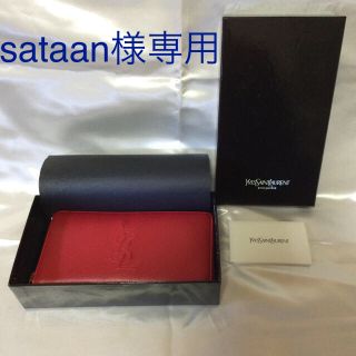 イヴサンローランボーテ(Yves Saint Laurent Beaute)のサンローラン 長財布 ラウンドジップ 赤(財布)