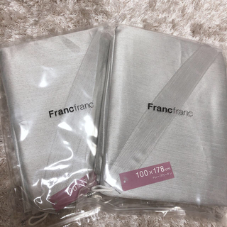 フランフラン(Francfranc)のスペイシア カーテン ホワイト H1780xW1000 2枚セット(カーテン)