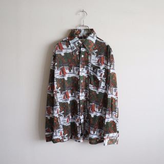 vintage polyester shirt(シャツ)