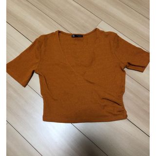 ザラ(ZARA)のZARA カシュクールトップス(カットソー(半袖/袖なし))