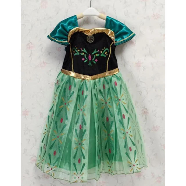 Disney(ディズニー)のアナ　ドレス　プリンセスドレス　アナ雪　衣装 キッズ/ベビー/マタニティのキッズ服女の子用(90cm~)(ドレス/フォーマル)の商品写真