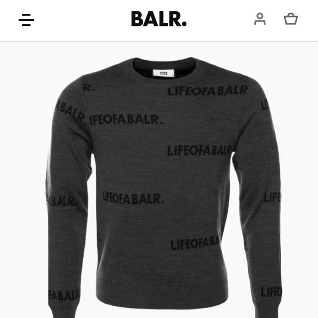 BALR. クルーネックセーター　灰　S メンズのトップス(ニット/セーター)の商品写真