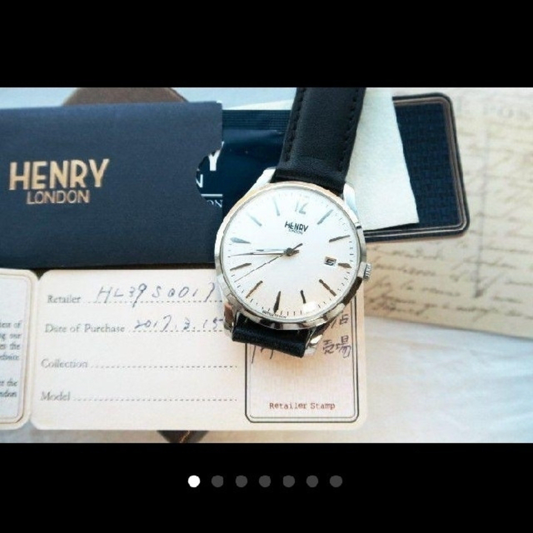 henry london????????シンプル腕時計⌚️レザーベルト男女兼用