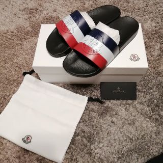 モンクレール(MONCLER)の新品未使用正規品MONCLERサンダル　ブラック43(サンダル)