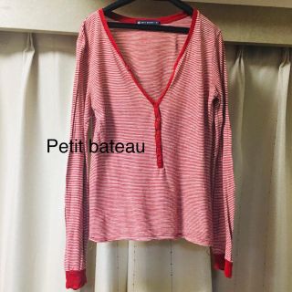 プチバトー(PETIT BATEAU)のプチバトー　カットソー　ボーダー(Tシャツ/カットソー)