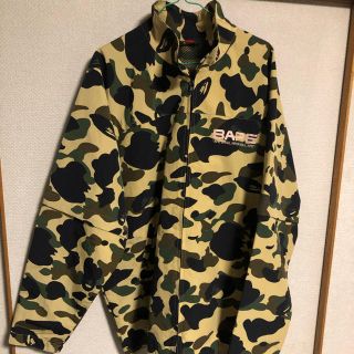 アベイシングエイプ(A BATHING APE)のエイプ　ナイロンジャケット本物　イエローカモ　XLサイズ(ナイロンジャケット)