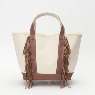 【美品】ayakoバッグ サイドフリンジ トートバッグ CAMEL Mサイズ(トートバッグ)