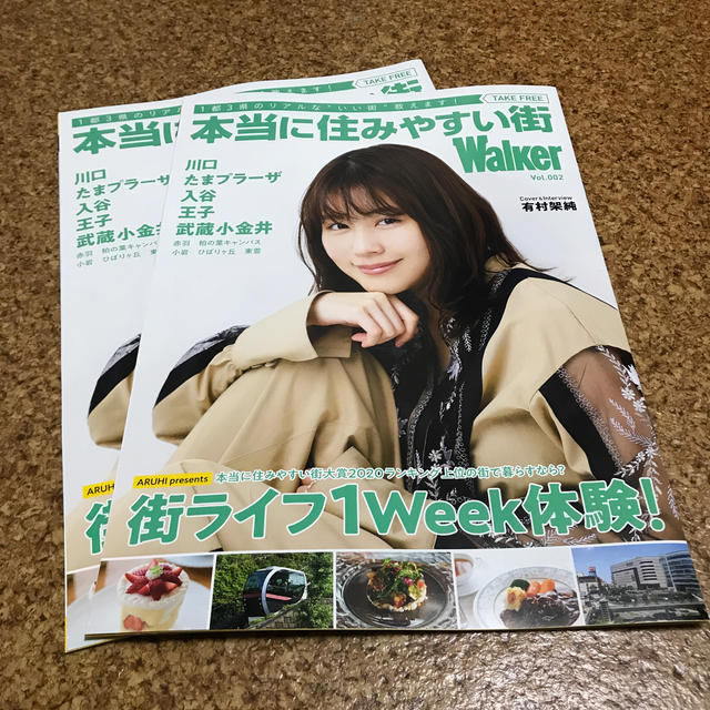 本当に住みやすい街Walker 有村架純 エンタメ/ホビーのタレントグッズ(女性タレント)の商品写真