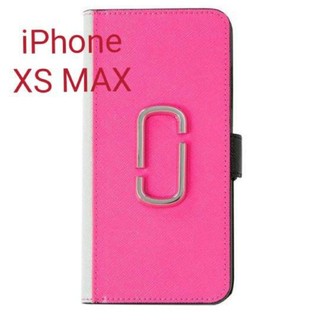 マークジェイコブス(MARC JACOBS)のマークジェイコブス  iPhone XS MAX 手帳型ケースブライト ピンク(iPhoneケース)