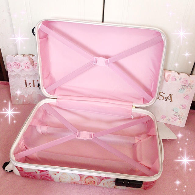 ☆リズリサLIZLISA☆ピンク×花柄☆キャリーバッグ☆新品