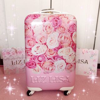 リズリサ(LIZ LISA)の☆リズリサLIZLISA☆ピンク×花柄☆キャリーバッグ☆新品(スーツケース/キャリーバッグ)