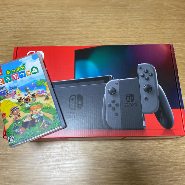 nintendo switch 本体 グレー　どうぶつの森セット