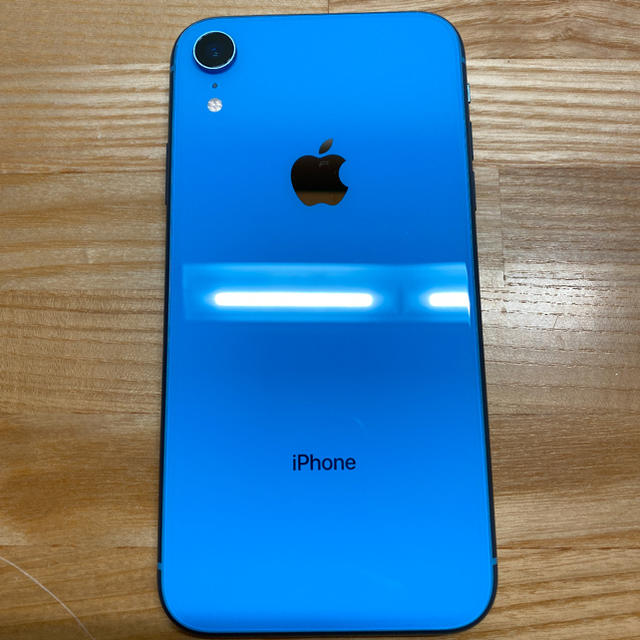 iPhone XR Blue SIMフリー128GB 液晶漏れありスマートフォン/携帯電話