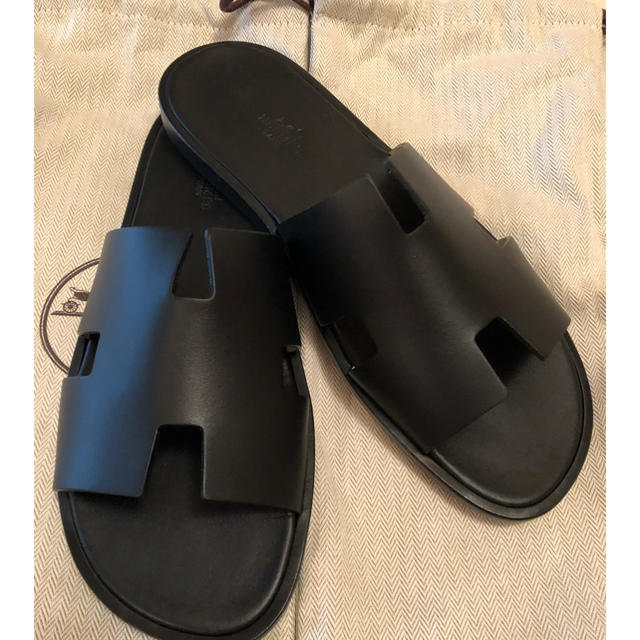 お得-エルメス HERMES イズミール サ•ンダル 黒 43(27cm