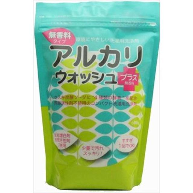 売切れ日本製 アルカリウォッシュプラス　洗濯洗剤　無香料　６００ｇ ちのしお社  インテリア/住まい/日用品の日用品/生活雑貨/旅行(洗剤/柔軟剤)の商品写真