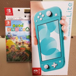 ニンテンドースイッチ(Nintendo Switch)のNintendo Switch  Lite ターコイズ+どうぶつの森セット(家庭用ゲーム機本体)