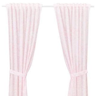 イケア(IKEA)のIER様専用　IKEA カーテン　花柄　ピンク　1組(カーテン)