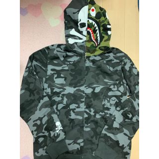 アベイシングエイプ(A BATHING APE)の激安XL新品！伊勢丹限定mastermind×BAPE シャークパーカー(パーカー)