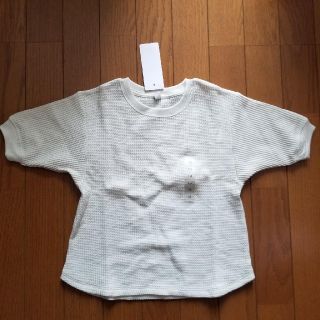 ユニクロ(UNIQLO)のワッフルクルーネックT　１１０サイズ(Tシャツ/カットソー)