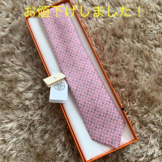 エルメス(Hermes)のHERMES ネクタイ　ピンク　新品未使用(ネクタイ)