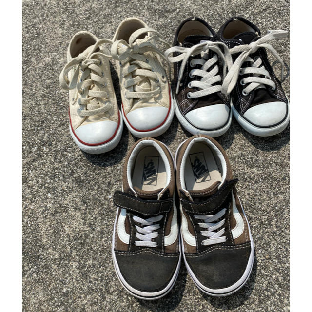 CONVERSE(コンバース)のコンバース vans オールドスクール スニーカー　3点 キッズ/ベビー/マタニティのキッズ靴/シューズ(15cm~)(スニーカー)の商品写真