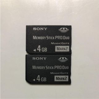 プレイステーションポータブル(PlayStation Portable)のSONY ソニー　メモリースティック PRO DUO 4GB 2枚(携帯用ゲーム機本体)