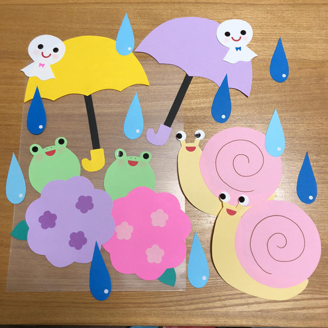 壁面飾り【梅雨セット】保育園 ハンドメイドのハンドメイド その他(その他)の商品写真