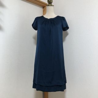 アンタイトル(UNTITLED)のアンタイトル ビジュー ワンピース ドレス 1 美品(ひざ丈ワンピース)