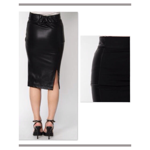 GYDA(ジェイダ)のレザーペンシルスカート レディースのスカート(ひざ丈スカート)の商品写真