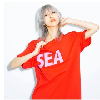 ゲス(GUESS)のGUESS×WIND AND SEA　赤M(Tシャツ/カットソー(半袖/袖なし))