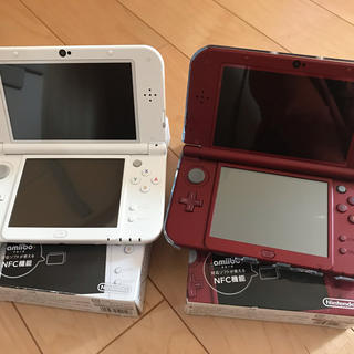 任天堂 3DS NEW 本体 LL パールホワイト＆メタリックレッド 2台 