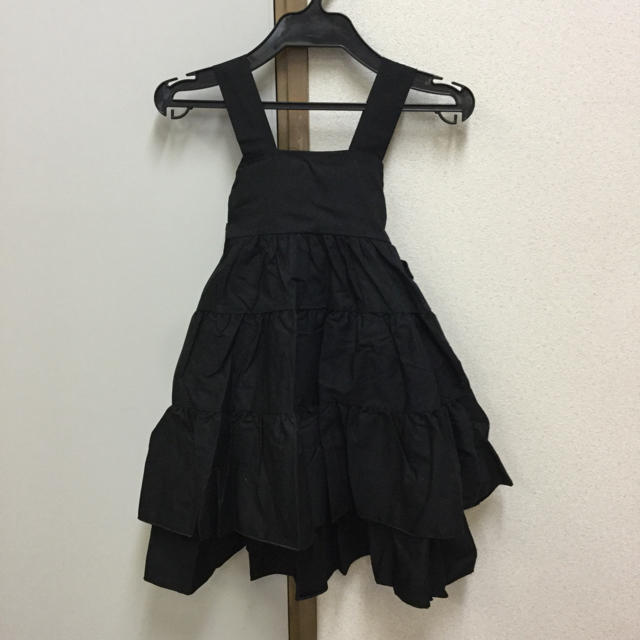 kids ボリュームティアードワンピース 黒5 キッズ/ベビー/マタニティのキッズ服女の子用(90cm~)(ワンピース)の商品写真