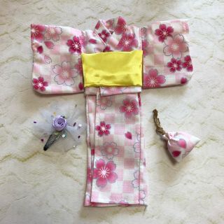 No.4606手作りりかちゃんブライスちゃん浴衣セット(人形)