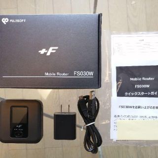 【SIMフリー】富士ソフト　FS030W　モバイルルーター　ポケットWi-Fi(PC周辺機器)