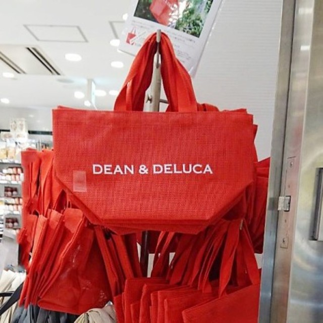 ❰新品❱DEAN & DELUCA メッシュ バッグ ブラッドオレンジ 赤 L 3