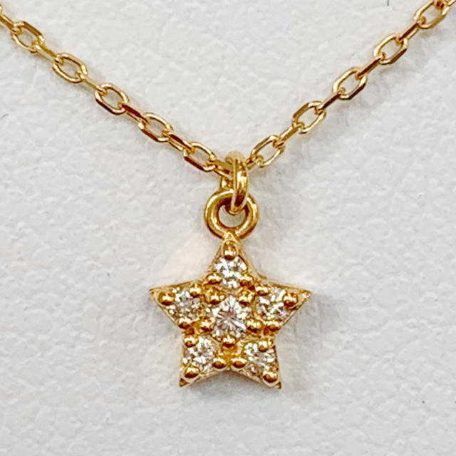 ✨スターモチーフ✨ダイヤモンド❣️ダイヤ K18 18金 ネックレス レディースのアクセサリー(ネックレス)の商品写真