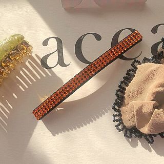 アッカ(acca)のアッカ  ロングバレッタ　未使用accaオレンジ　フランス製(バレッタ/ヘアクリップ)