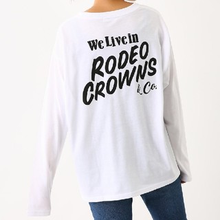 ロデオクラウンズワイドボウル(RODEO CROWNS WIDE BOWL)の新品未使用 ホワイト(Tシャツ(長袖/七分))