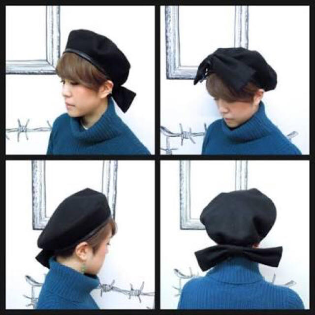 PAMEO POSE(パメオポーズ)のPAMEO POSE｜リボンベレー帽 レディースの帽子(ハンチング/ベレー帽)の商品写真
