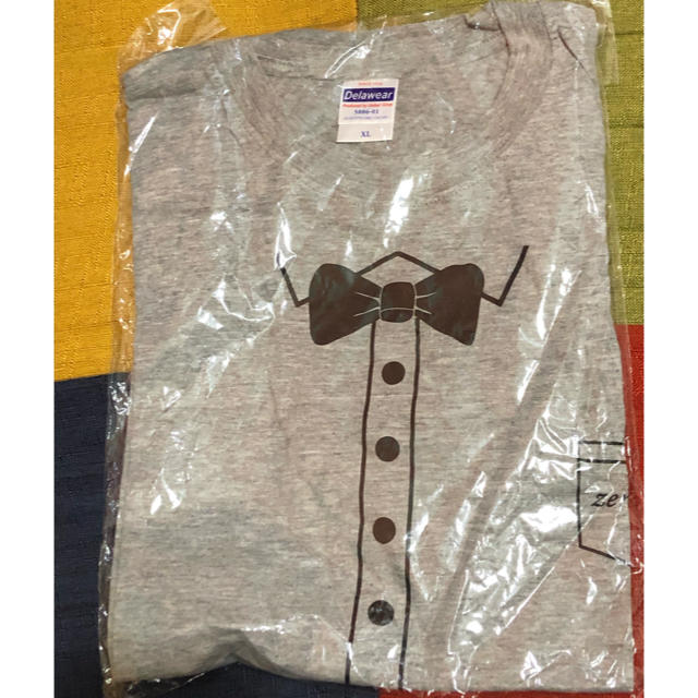ZEROSTYLEオリジナルTシャツ 蝶ネクタイ グレー XL メンズのトップス(Tシャツ/カットソー(半袖/袖なし))の商品写真