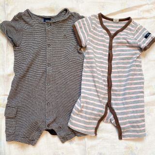 シップス(SHIPS)の【ほぼ未使用】2点セット SHIPS & babyGAP ロンパース 70 (ロンパース)