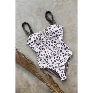 ルームサンマルロクコンテンポラリー(room306 CONTEMPORARY)の水着！Many Strap Design One-piece Leopard(水着)